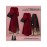 Plus Size - New Chinese Style Outfit Set for Women | Fashionable Sweater with National Style Elegant Mamian Skirt Two-Piece Set, Spring Season, Solid Color, Long Sleeve, Crew Neck