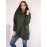 Plus Size - Plus Size - Women'S Plus Size Oversized Hooded Fleece-Lined Zippered Jacket - Thick Winter Coat with Asymmetrical Hem & Chain Detail, Full-Zip Front Closure, Machine Washable Solid Color Casual Sweatshirt For Fall/winter, Winter Jacket