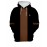 Men's Long Sleeved 3D Minimalist Pattern Printed Casual Drawstring Hooded Sweatshirt in Autumn and Winter Seasons, Large Size, PLUS SIZE