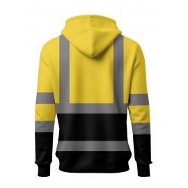 Custom Men's Hooded with Personalized Name/Text/Logo Print - Heavy-Duty Breathable Fabric Suitable for Gym, Team Uniforms, Promotional Wear - Adjustable Hood, Self-Defined Branding, Durable Casual Workwear for Large Sizes, PLUS SIZE